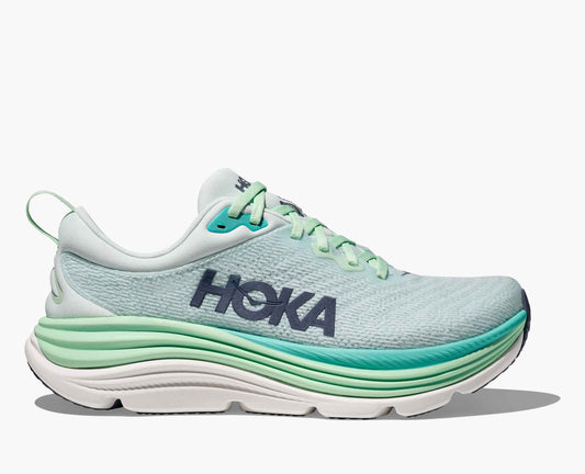 Hoka Gaviota 5 Women Cushioned Runing Shoes, Snow Melt/Cielo Blue