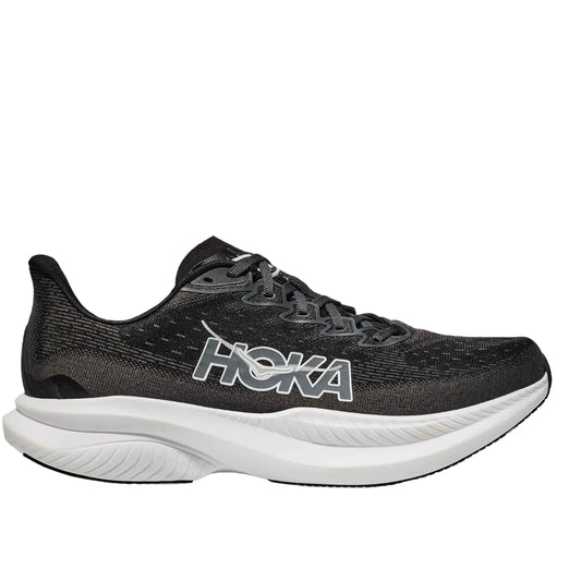 Hoka Mach 6 Men Cushioned Runing Shoes, Black/White