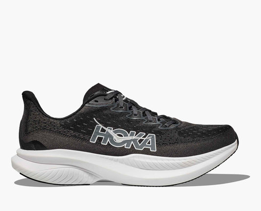 Hoka Mach 6 Women Cushioned Runing Shoes, Black/White