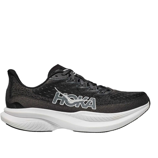 Hoka Mach 6 Women Cushioned Runing Shoes, Black/White