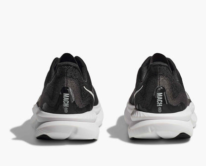 Hoka Mach 6 Men Cushioned Runing Shoes, Black/White