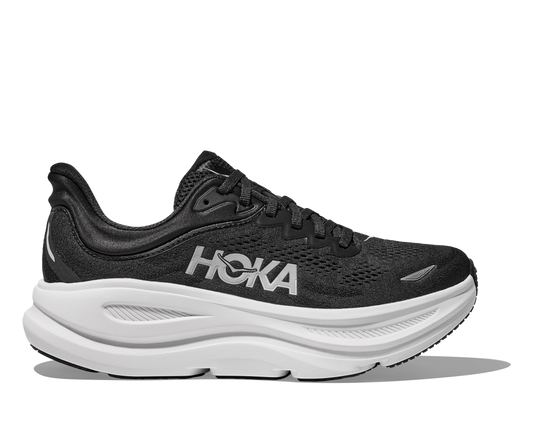 Hoka Bondi 9 cushioned Runing Shoe For Men Black/white