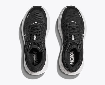 Hoka Bondi 9 cushioned Runing Shoe For Women Black/White