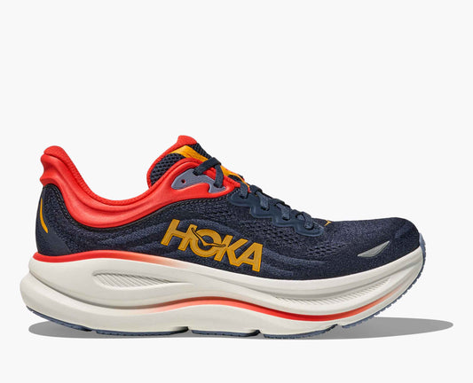 Hoka Bondi 9 Men Cushioned Runing Shoes, Varsity Navy/Nautical Blue