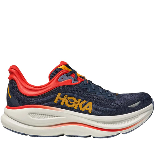 Hoka Bondi 9 Men Cushioned Runing Shoes, Varsity Navy/Nautical Blue