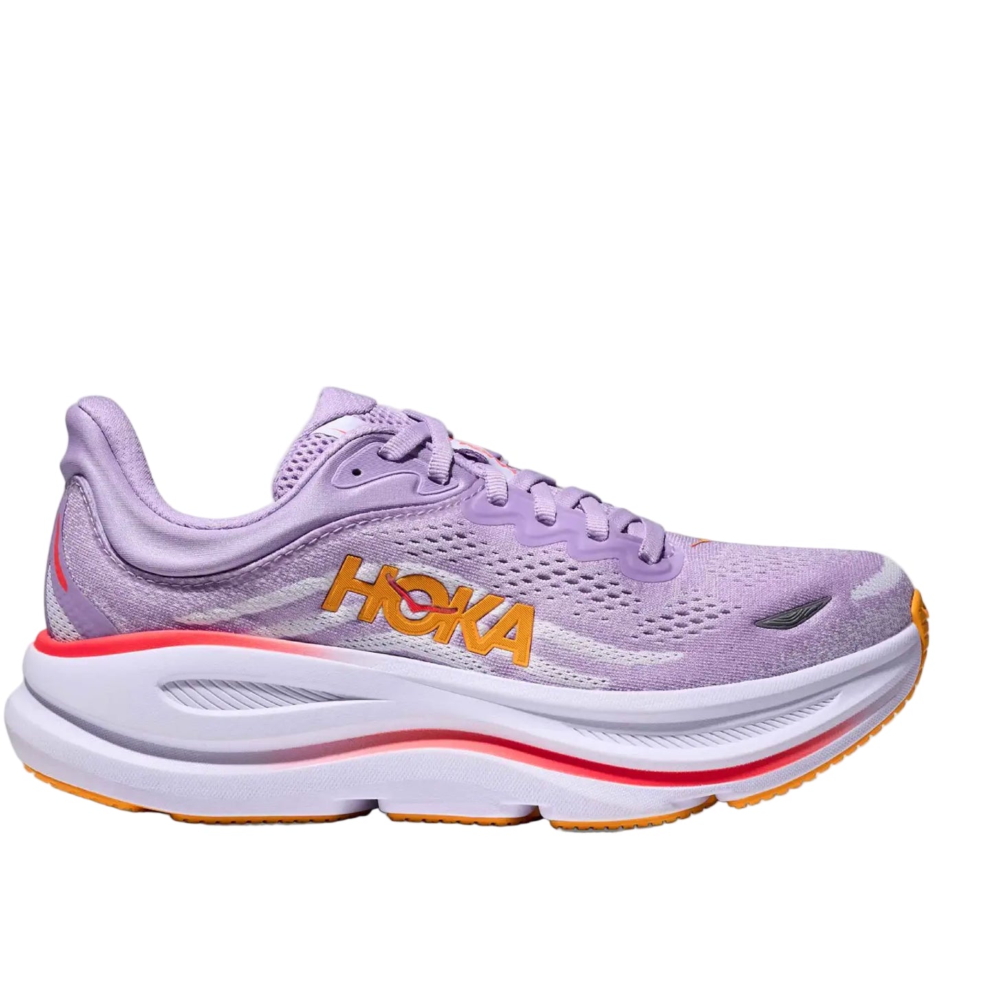 Hoka Bondi 9 Women Cushioned Runing Shoes, Aster Flower/Starlight Glow
