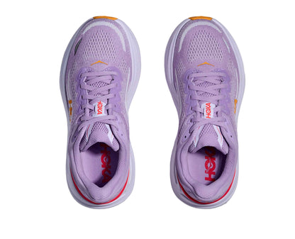 Hoka Bondi 9 Women Cushioned Runing Shoes, Aster Flower/Starlight Glow