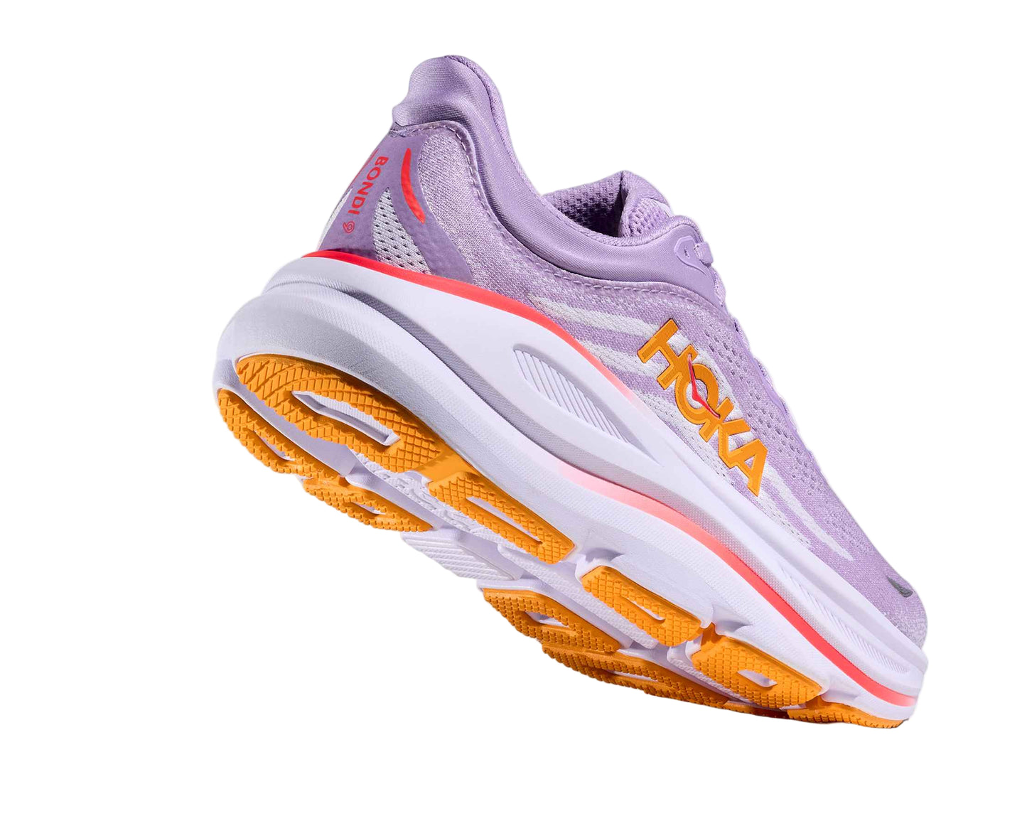 Hoka Bondi 9 Women Cushioned Runing Shoes, Aster Flower/Starlight Glow