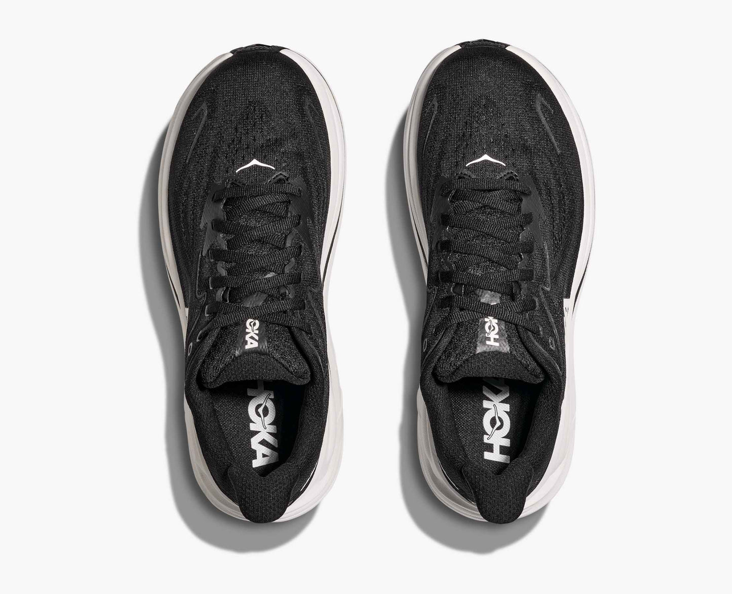 Hoka Clifton 10 cushioned Runing Shoe For Men Black/White