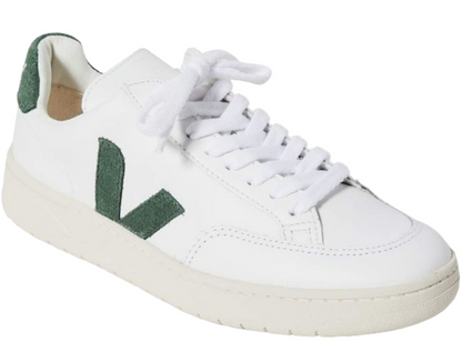 Cecked - Veja Women's V-12 Sneaker, Extra/White/Cyprus - Ndoros