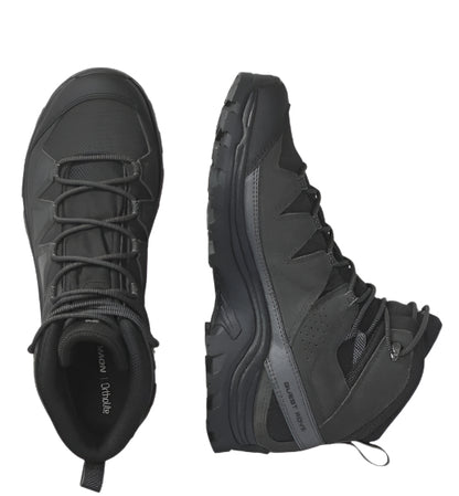 Salomon Men's Quest Rove Gore-Tex, Waterproof Backpacking & Hiking Suede Leather Boots - Black/Phantom/Magnet