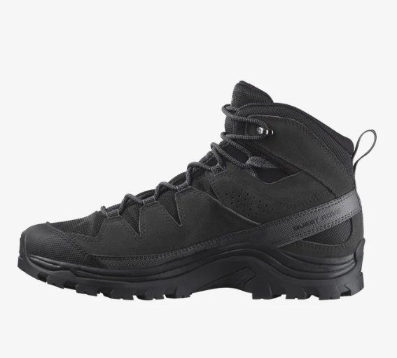 Salomon Men's Quest Rove Gore-Tex, Waterproof Backpacking & Hiking Suede Leather Boots - Black/Phantom/Magnet