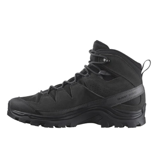 Salomon Men's Quest Rove Gore-Tex, Waterproof Backpacking & Hiking Suede Leather Boots - Black/Phantom/Magnet