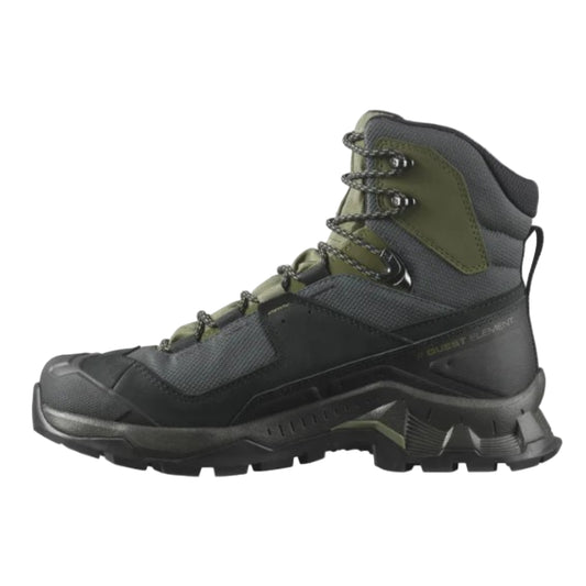 Salomon Men's Quest Element Gore-Tex, Waterproof Neutral Leather Hiking Boots - Black/Deep Lichen Green/Olive Night