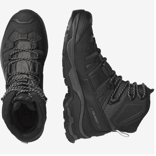 Salomon Men's QUEST 4 GORE-TEX Hiking Boots For Men, Magnet/Black/Quarry