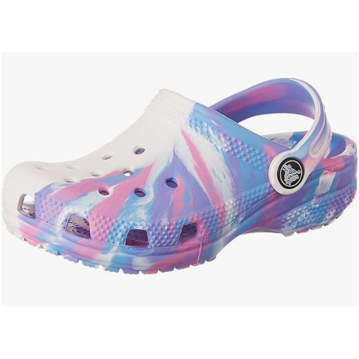 Crocs Classic Marbled Clog K White/Pink Kids