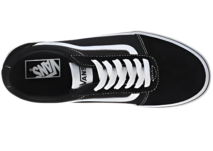 Vans Ward Suede Canvas Black/ White size 8 Men's