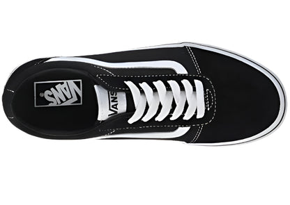 Vans Ward Suede Canvas Black/ White size 8 Men's