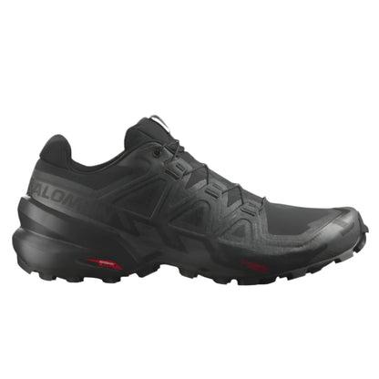Size 13 damaged BOX) Salomon Speedcross 6 Wide Men's Trail Running Shoes – Black/Black/Phantom (417428) | Lightweight, Aggressive Grip, All-Terrain Comfort(417428)( Size 13 damaged BOX)