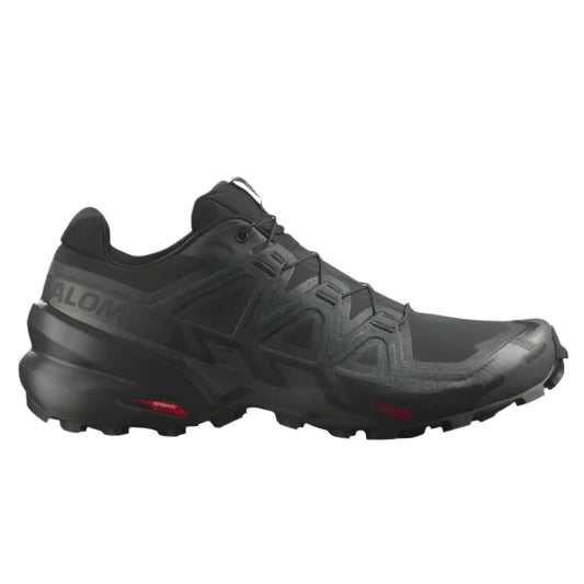 Size 13 damaged BOX) Salomon Speedcross 6 Wide Men's Trail Running Shoes – Black/Black/Phantom (417428) | Lightweight, Aggressive Grip, All-Terrain Comfort(417428)( Size 13 damaged BOX)
