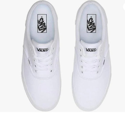 Vans Doheny Men's Triple White Low-Top Canvas Skate Sneakers