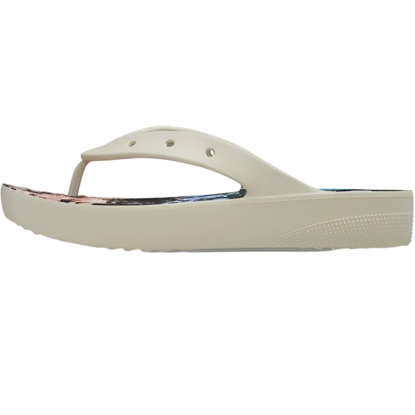 Crocs Women's Classic Platform Flip Flops – Bone/Multi Color Sandals