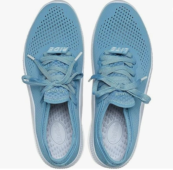 Crocs Men's LiteRide 360 Pacer Sneakers – Breathable Lightweight Comfort Shoes – Blue Steel/Microchip