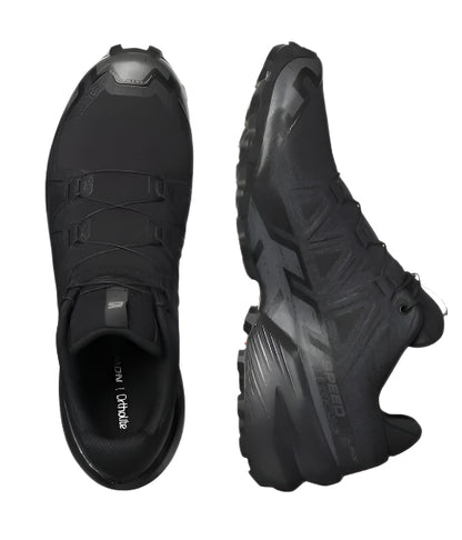 Size 13 damaged BOX) Salomon Speedcross 6 Wide Men's Trail Running Shoes – Black/Black/Phantom (417428) | Lightweight, Aggressive Grip, All-Terrain Comfort(417428)( Size 13 damaged BOX)