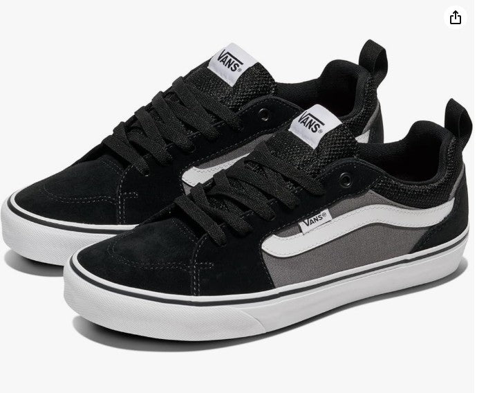 Vans Men's Filmore Low-Top Skate Sneakers – Black/Pewter - Ndoros