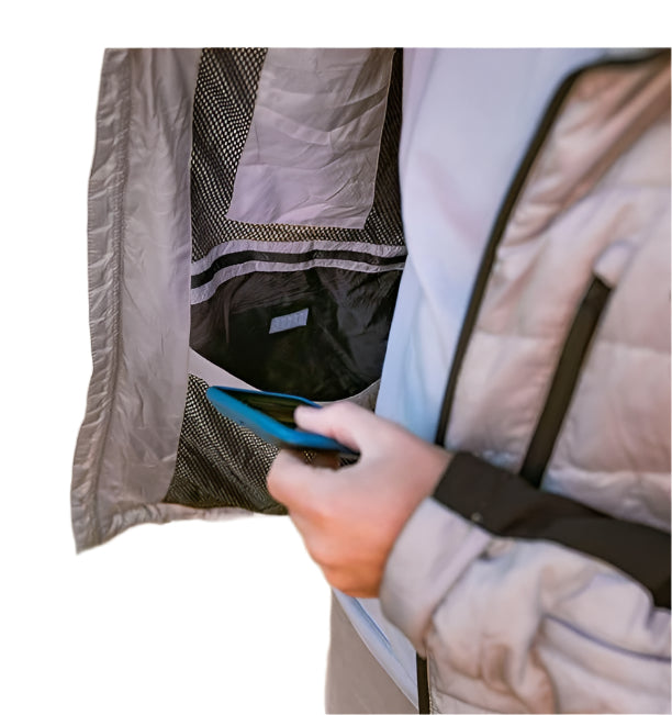 Apricoat EcoDown Adventure Men's Winter Coat - Stylish, Ultra Light Down Jacket, Packable, Gray - Ndoros