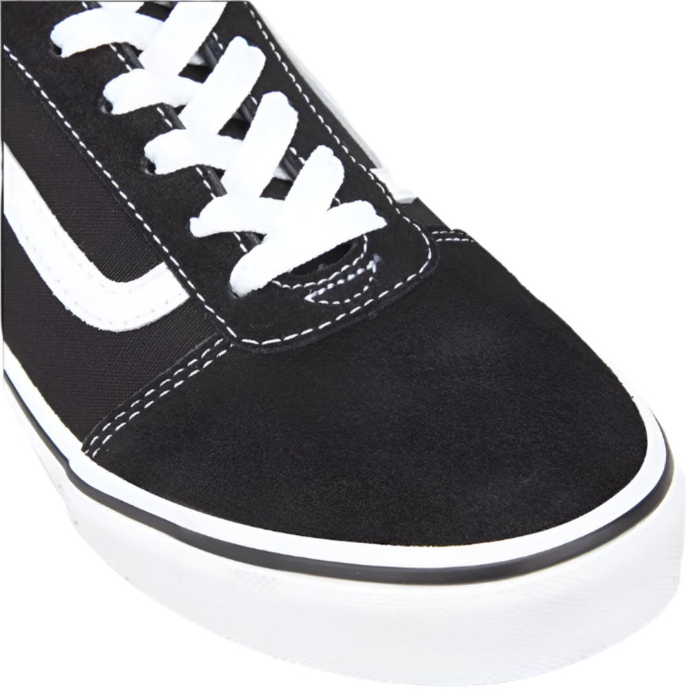 Vans Youth Ward Low-Top Skate Sneakers – Unisex Kids Casual Shoes, Black/White - Ndoros