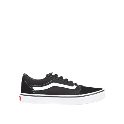 Vans Youth Ward Low-Top Skate Sneakers – Unisex Kids Casual Shoes, Black/White - Ndoros