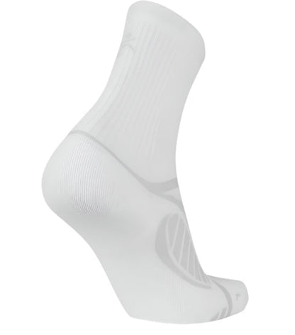 Balega Ultralight Crew Lightweight Performance Athletic Running Socks Unisex, White/Space Grey