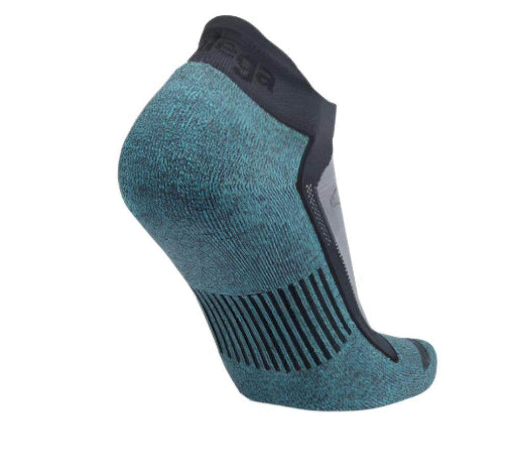 Balega Blister Resist No Show Performance  Athletic Running Socks Unisex, Grey/Blue