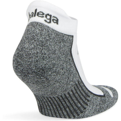 Balega Blister Resist No Show Performance Athletic Running Socks Unisex, White/Grey