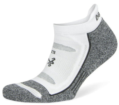 Balega Blister Resist No Show Performance Athletic Running Socks Unisex, White/Grey