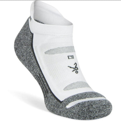 Balega Blister Resist No Show Performance Athletic Running Socks Unisex, White/Grey