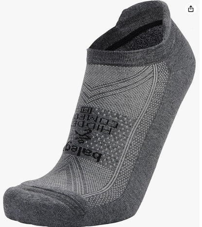 Balega Hidden Comfort Performance No Show Athletic Running Socks Unisex, Charcoal