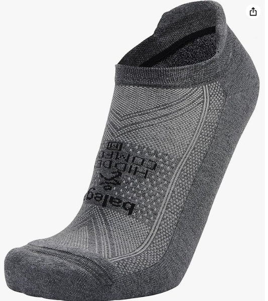 Balega Hidden Comfort Performance No Show Athletic Running Socks Unisex, Charcoal