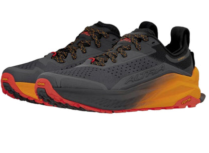 Altra Olympus 6 Trail Running shoes For Men, Black/Orange
