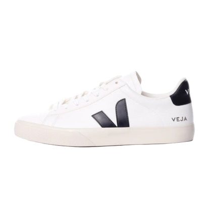Veja Men's Campo Leather Shoe, Black/White - Ndoros