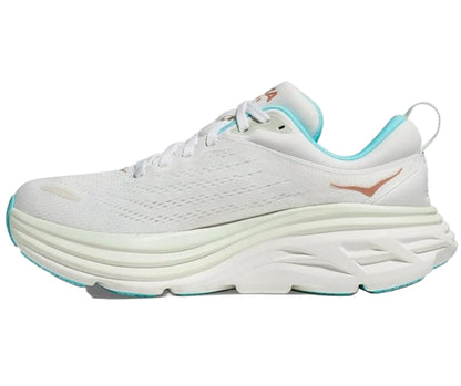 Hoka Women's Bondi 8 Sneaker, Frost/Rose Gold