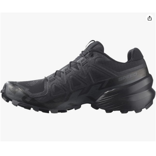 Size 13 damaged BOX) Salomon Speedcross 6 Wide Men's Trail Running Shoes – Black/Black/Phantom (417428) | Lightweight, Aggressive Grip, All-Terrain Comfort(417428)( Size 13 damaged BOX)