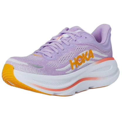 Hoka Bondi 9 Women Cushioned Runing Shoes, Aster Flower/Starlight Glow