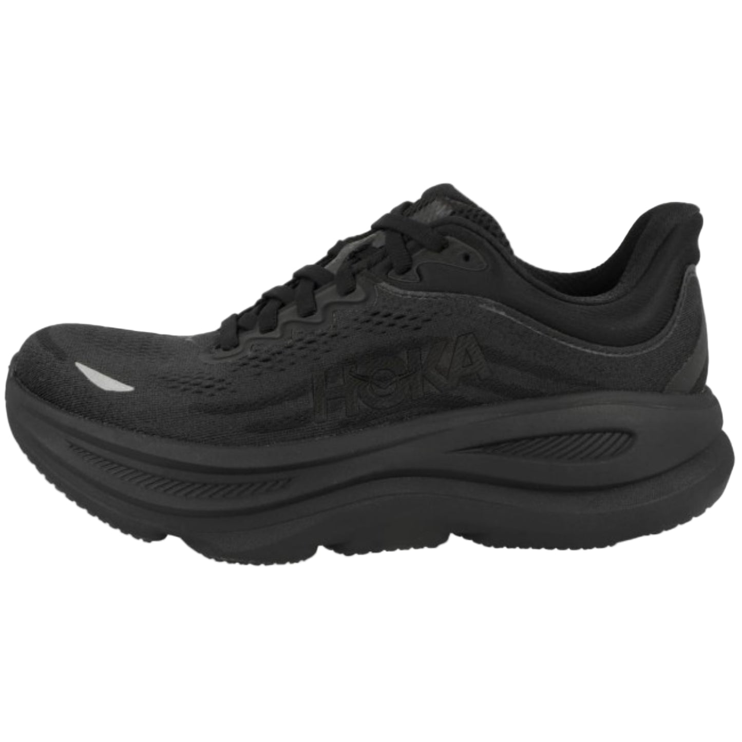 Hoka Bondi 9 cushioned Runing Shoe For Women Black/Black
