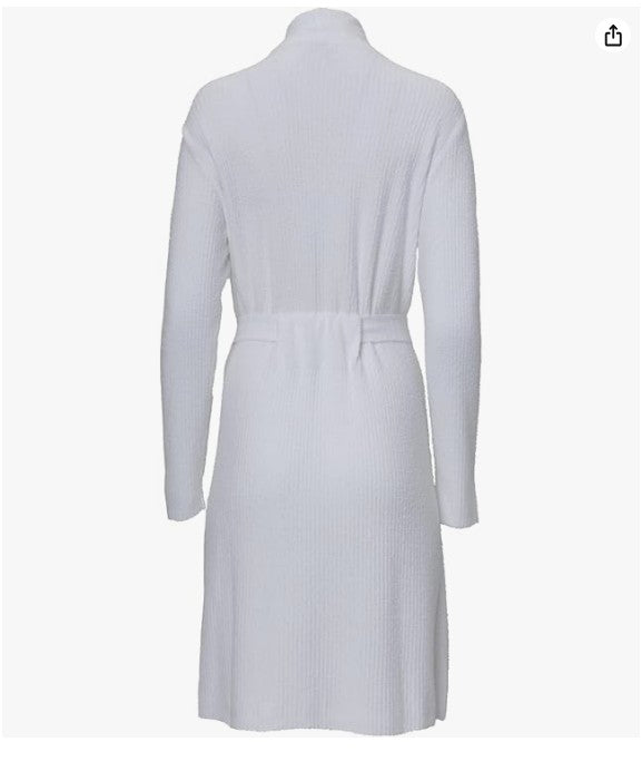 Barefoot Dreams CozyChic Lite Ribbed Robe, Sea Salt