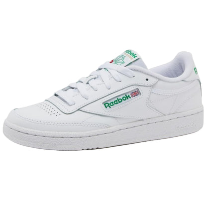Reebok Men’s Club C Sneaker, White/Green
