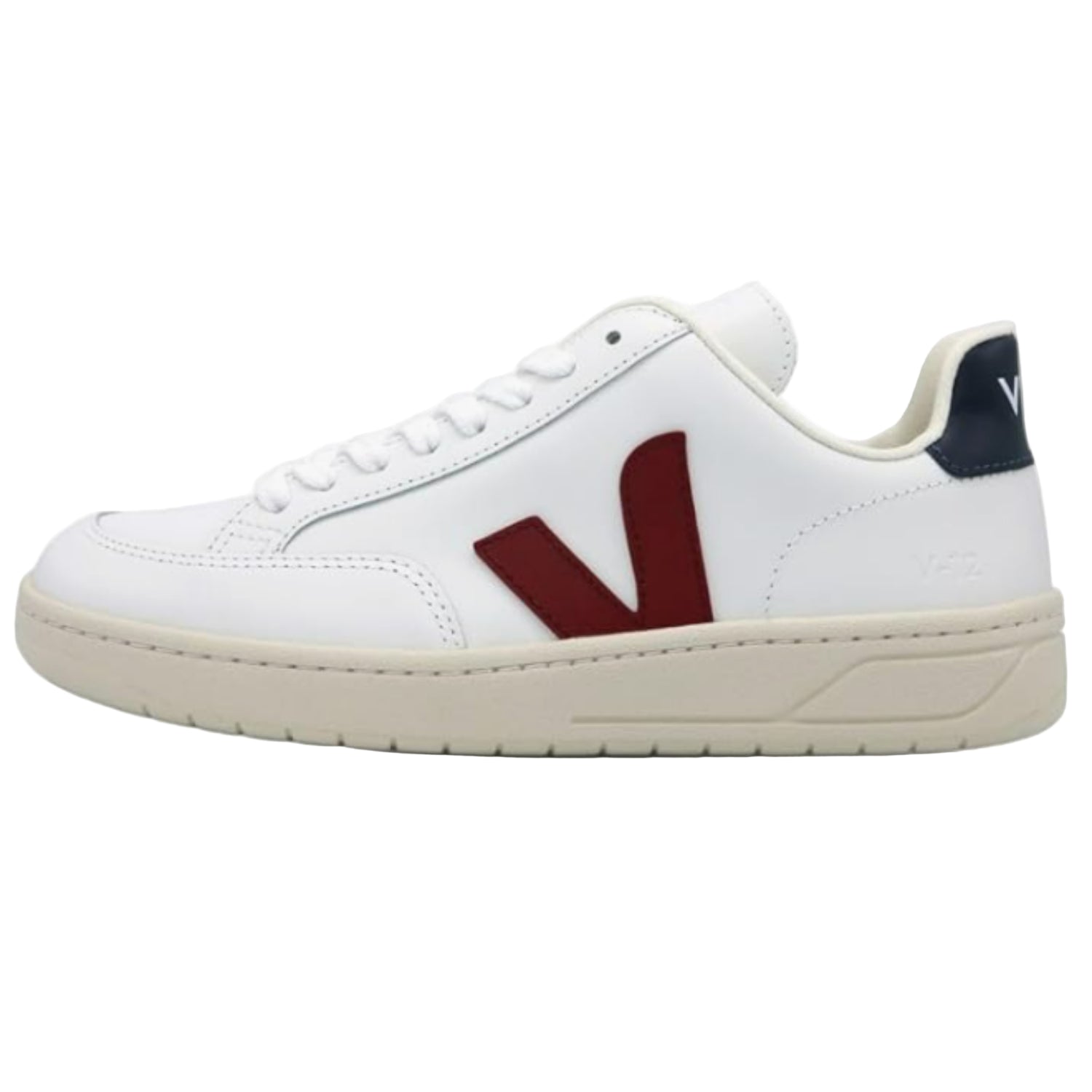 Veja Men V-12 White/Marsala/Nautico Eco Sneakers  Shoes - Ndoros