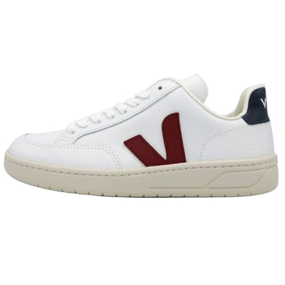 Veja Men V-12 White/Marsala/Nautico Eco Sneakers  Shoes - Ndoros