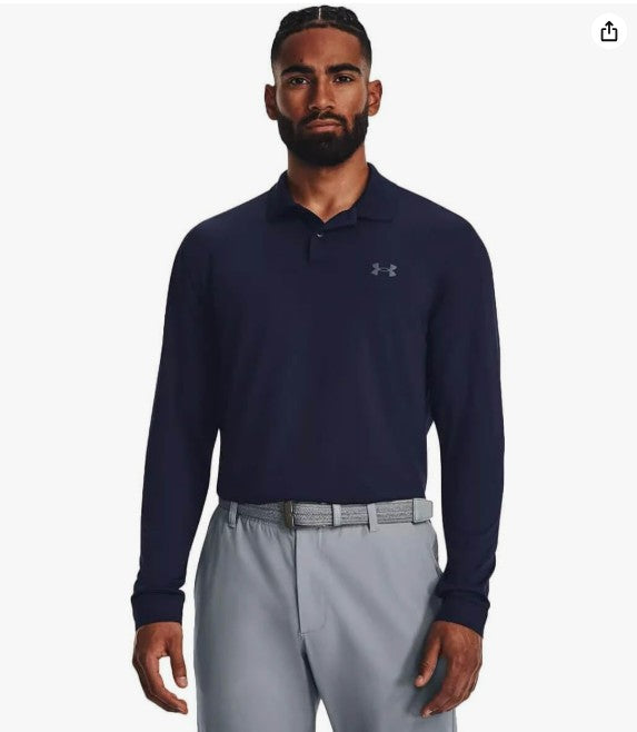 Under Armour Performance 3.0 Ls Polo Midnight Navy / White - Ndoros